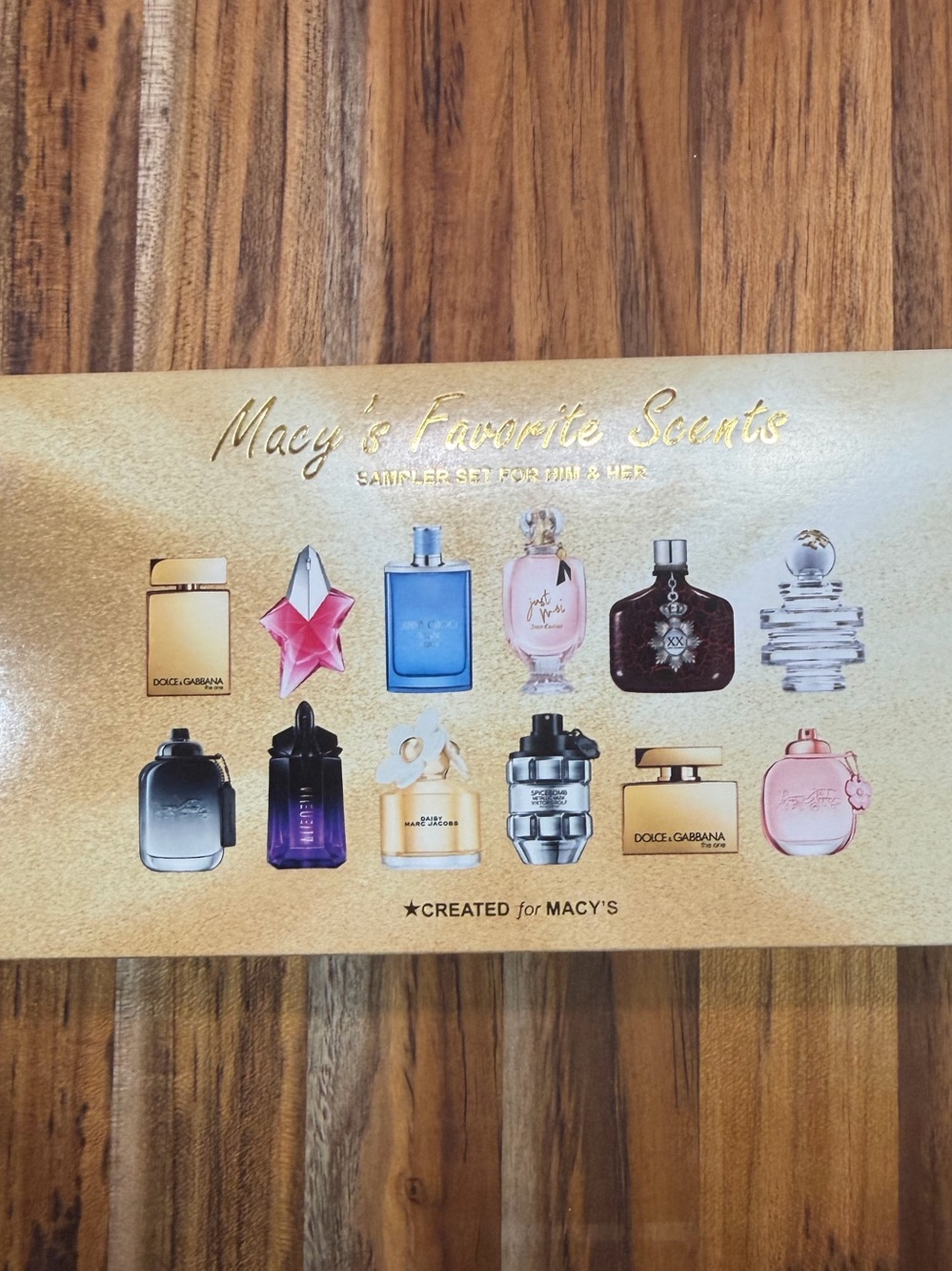 Macy's Women’s Fragrance Sample Set - Gold Packaging with Assorted Vial Colors - Picture 3 of 4